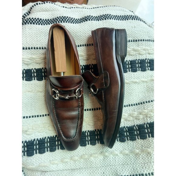 Maison Forte Other - MAISON FORTE Seville Leather Horsebit Apron Toe Loafer Sz 9 Mahogany